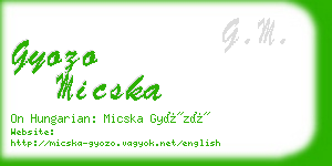 gyozo micska business card